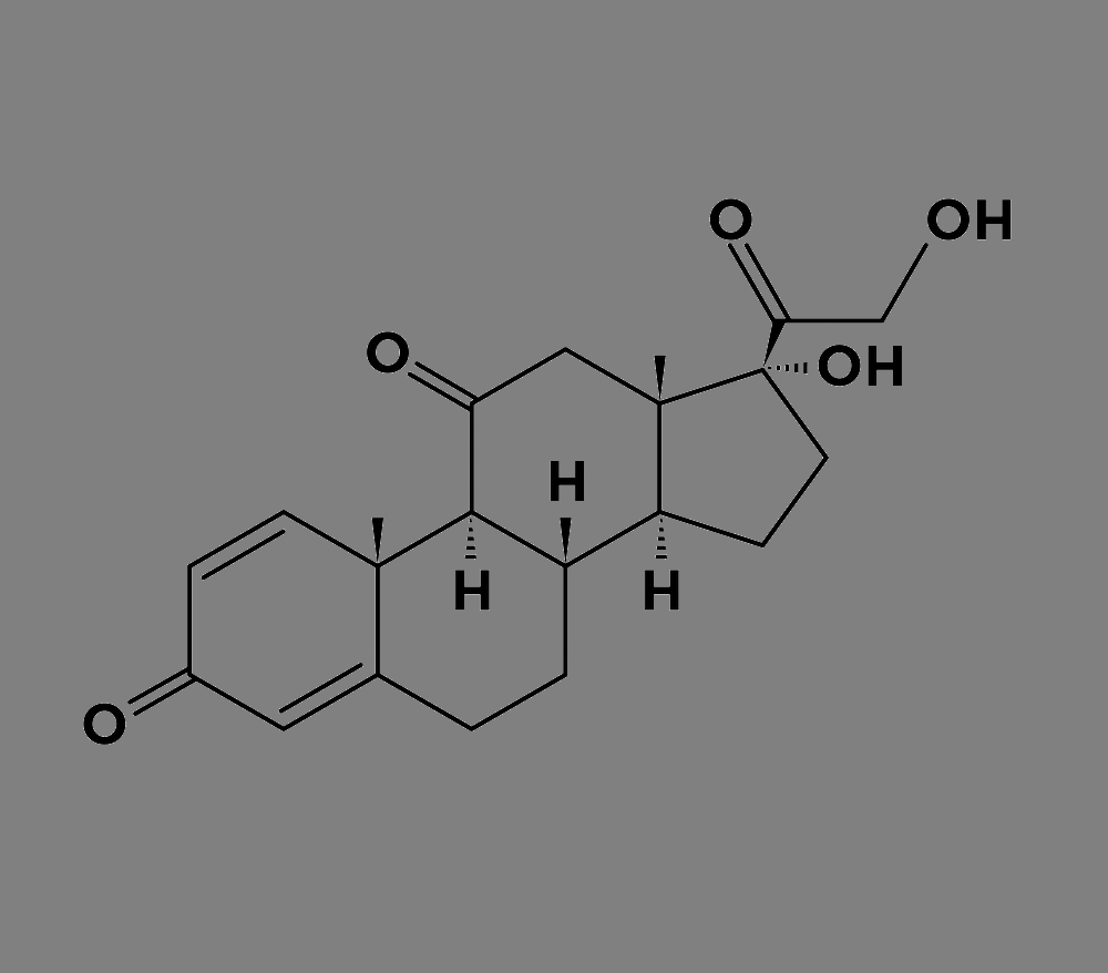 Prednisone corticosteroid structural chemical formula